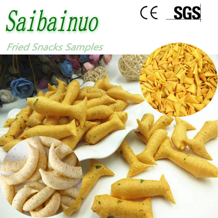 Extruder Bugles Chips Frying Snacks Food Processing Line Machine