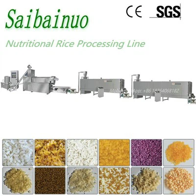 Linha de processamento automático de arroz fortificado