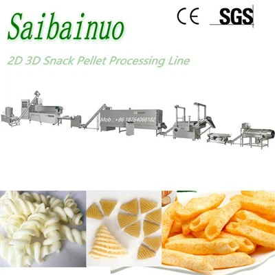 Linha de produção de pellets fritos 3D Modelo 2D